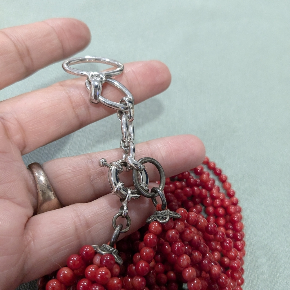 Genuine Coral Beaded Necklace - Picture 11 of 13